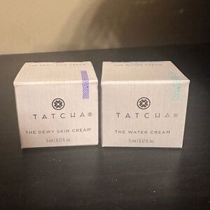 Tatcha Dewy and Water Cream Duo - Cream and Purple Accents